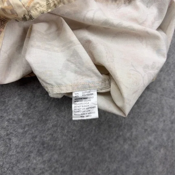 Howler Bros Shirt Mens Medium Tan Crocodile Tropical Short Sleeve Button Down - Picture 8 of 13